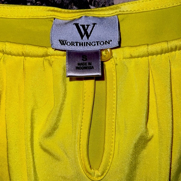 Yellow Worthington Blouse Women’s Size Small - Picture 2 of 2